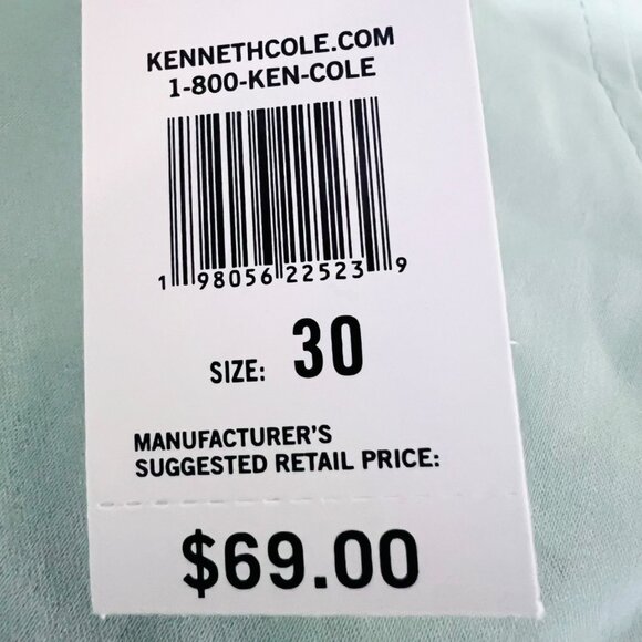 Kenneth Cole Men's Green Slim Fit Lightweight Stretch Chino Shorts Size 30 NWT - Picture 5 of 12